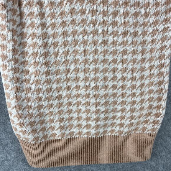 Abercrombie Fitch Houndstooth Sweater Vest Dress Womens Medium Retro Academia - Picture 10 of 12